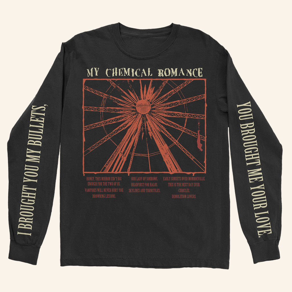 My Chemical Romance Tour Merch Bullets Track Long Sleeve T-Shirt Gifts For Him