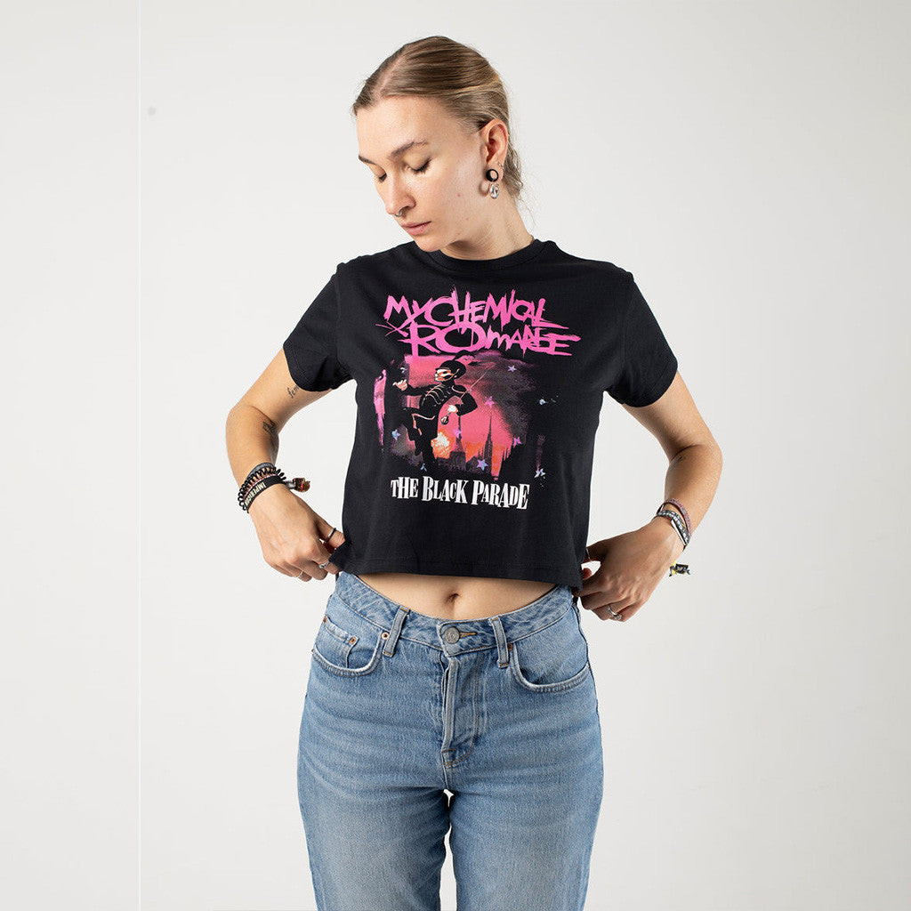 My Chemical Romance Tour Merch March Cropped T-Shirt Gifts For Her My Chemical Romance Tour Merch March Cropped T-Shirt Gifts For Her