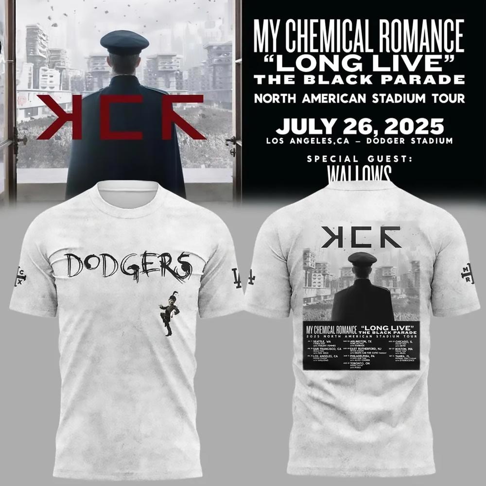 My Chemical Romance x LA Dodgers The Black Parade Tour Shirt Best Gift For Fans