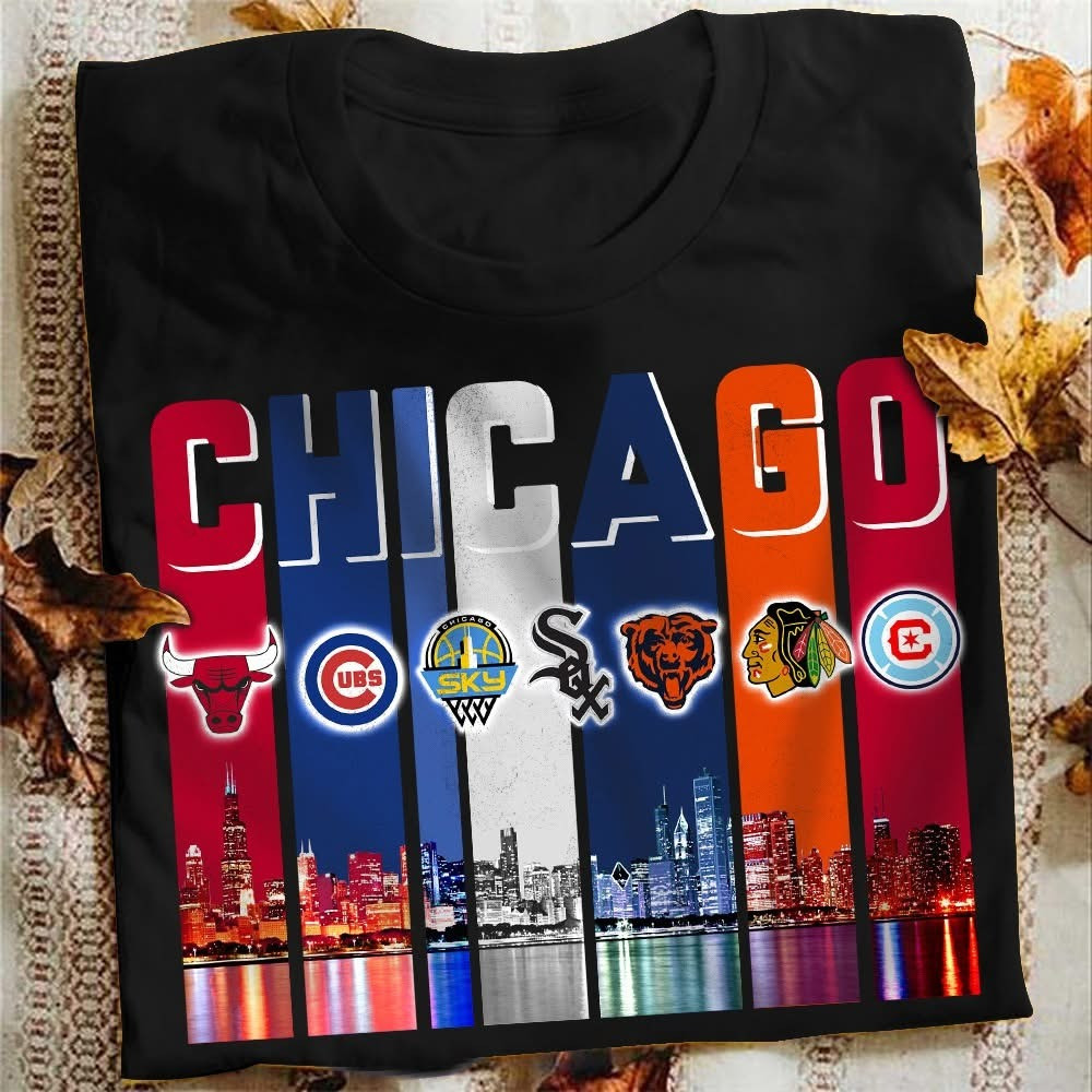 My City My Team Chicago City Sports Team T-Shirt Gifts For Chicago Sports Fans