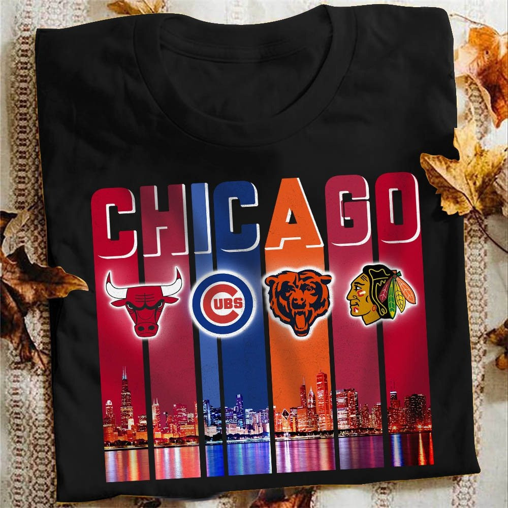 My City My Team Chicago City Sports Team T-Shirt Gifts For Chicago Sports Fans