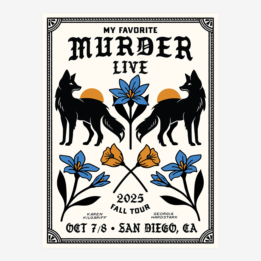 My Favorite Murder 2025 Fall Tour Poster My Favorite Murder Poster Best Presents For Podcast Fans