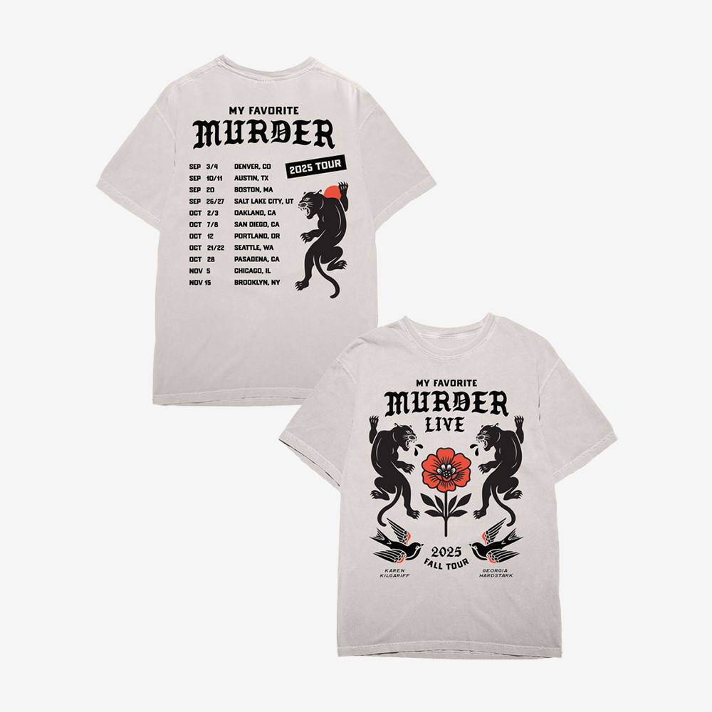 My Favorite Murder 2025 Tour Calendar T-Shirt My Favorite Murder Merch Podcast Enthusiasts Gifts