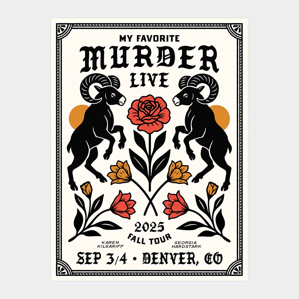 My Favorite Murder Denver Poster My Favorite Murder Live 2025 Fall Tour Bedroom Decor