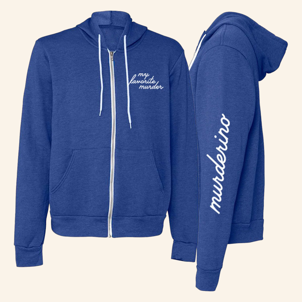 My Favorite Murder Merch MFM Script Zip Up Hoodie Gifts For Husband