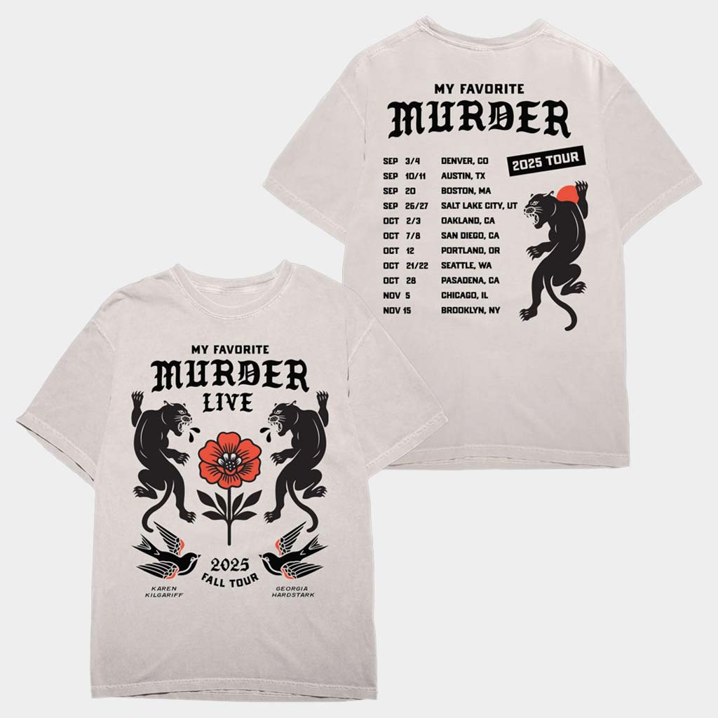 My Favorite Murder My Favorite Murder Live 2025 Fall Tour T-Shirt Gifts For BFF My Favorite Murder My Favorite Murder Live 2025 Fall Tour T-Shirt Gifts For BFF