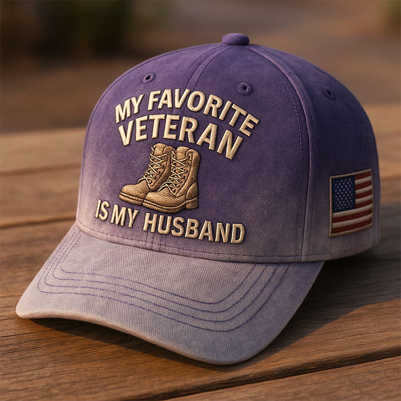 My Favorite Veteran Is My Hsuband Hat American Flag Hat Patriotic Gifts For Husband