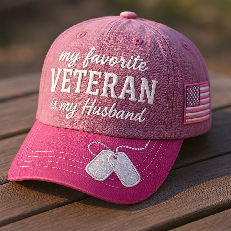 My Favorite Veteran Is My Husband Hat DD 214 Man Card Cap Gifts For Wife