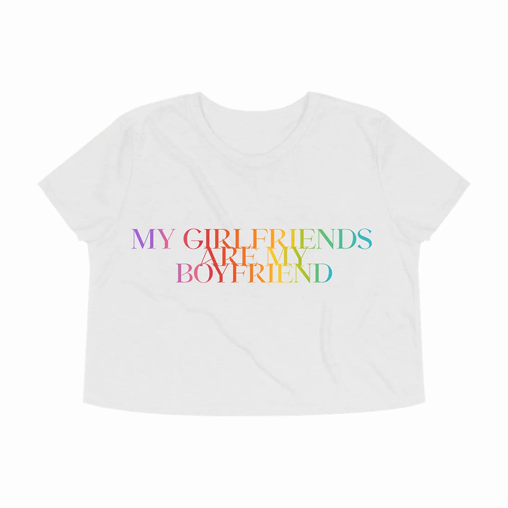 My Girlfriends Are My Boyfriend Pride Demi Lovato Cropped Shirt Demi Lovato Merch Music Fans Gift
