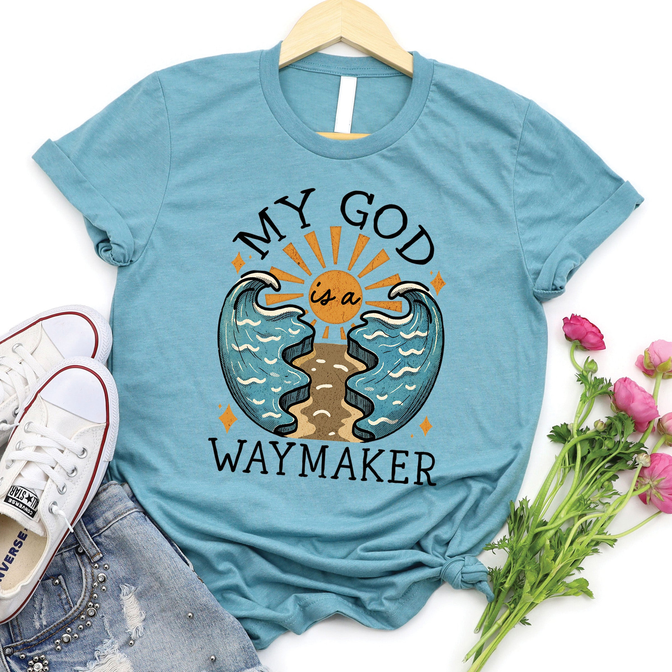My God Is A Waymaker Christian Faith Shirt Religious Gifts Miracle Worker Apparel