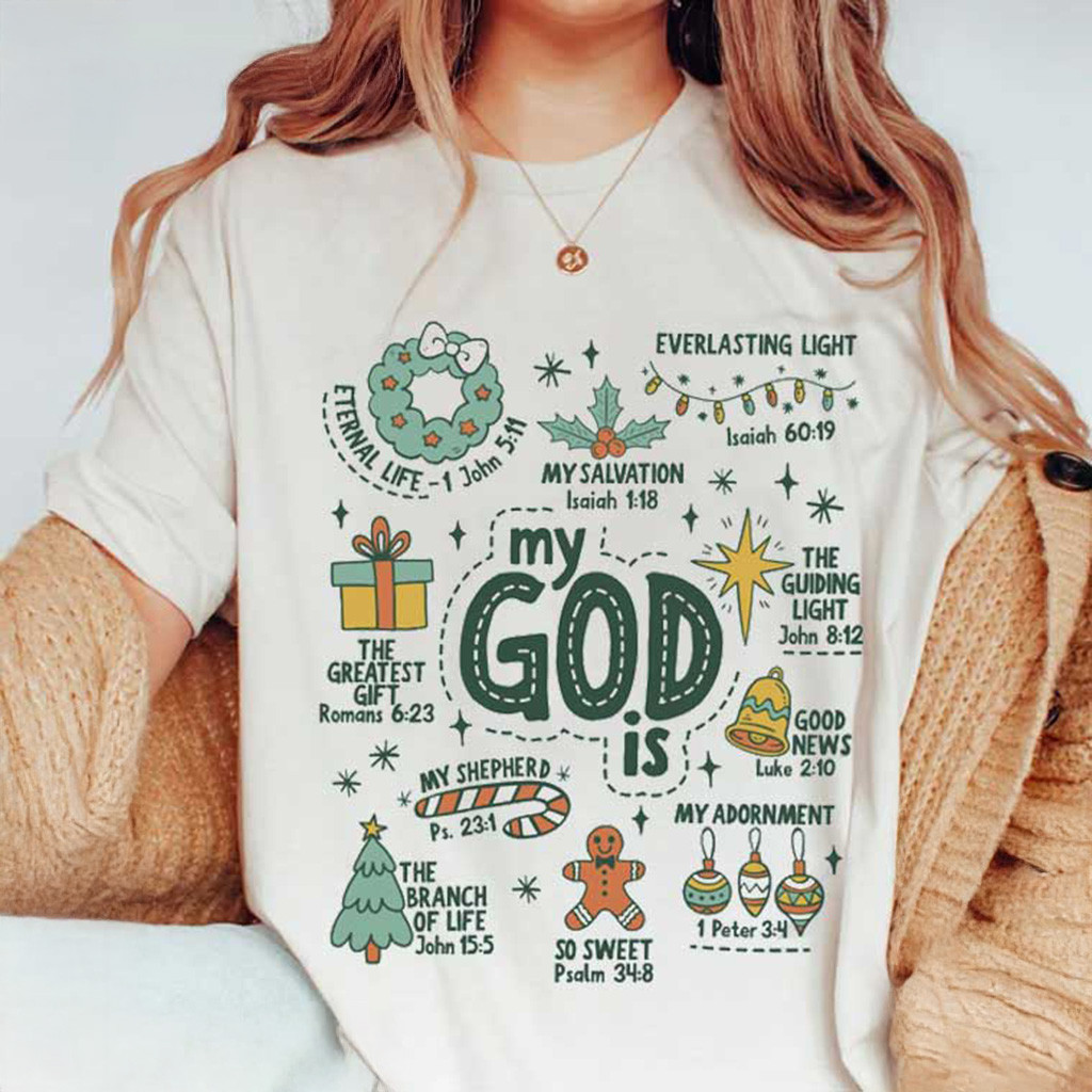 My God Is Christian Religious Christmas Holiday T-Shirt Christmas Gifts For Mom My God Is Christian Religious Christmas Holiday T-Shirt Christmas Gifts For Mom