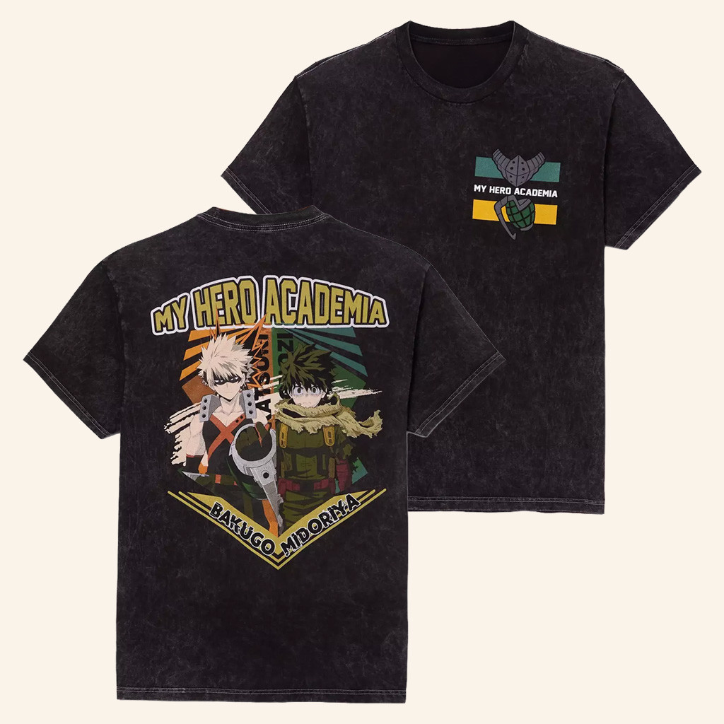 My Hero Academia Merch My Hero Academia Bakugo And Deku Wash T-Shirt Gifts For Husband My Hero Academia Merch My Hero Academia Bakugo And Deku Wash T-Shirt Gifts For Husband