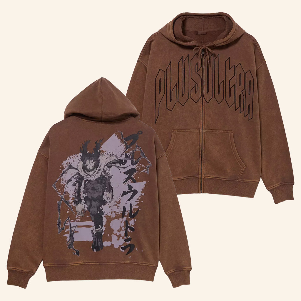 My Hero Academia Merch My Hero Academia Plus Ultra Deku Tonal Zip Hoodie Gifts For Dudes