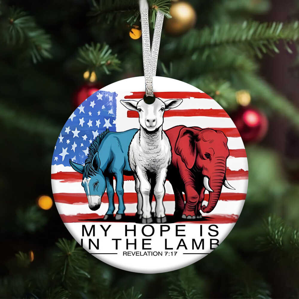 My Hope Is In The Lamb Ornament Bible Christian Christmas Ornament Gifts For Jesus Lovers