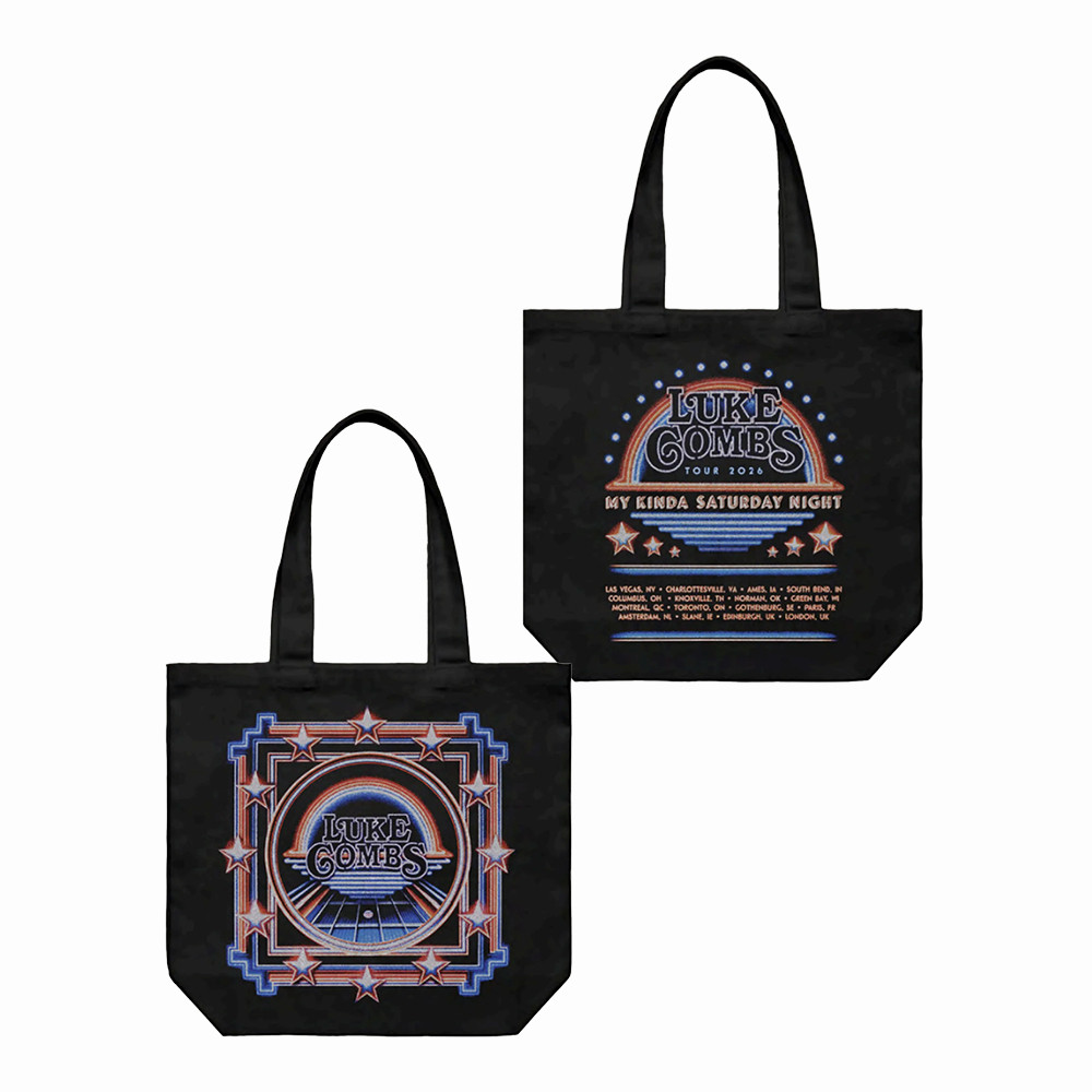 My Kinda Saturday Night World Tour 2026 Luke Combs Tote Bag Luke Combs 2026 Tour Merch