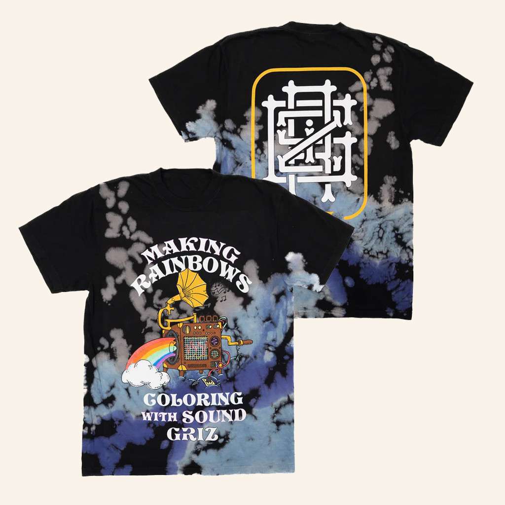 My Name Is Griz Merch Griz Making Rainbows Tie Dye T-Shirt Gifts For Friends