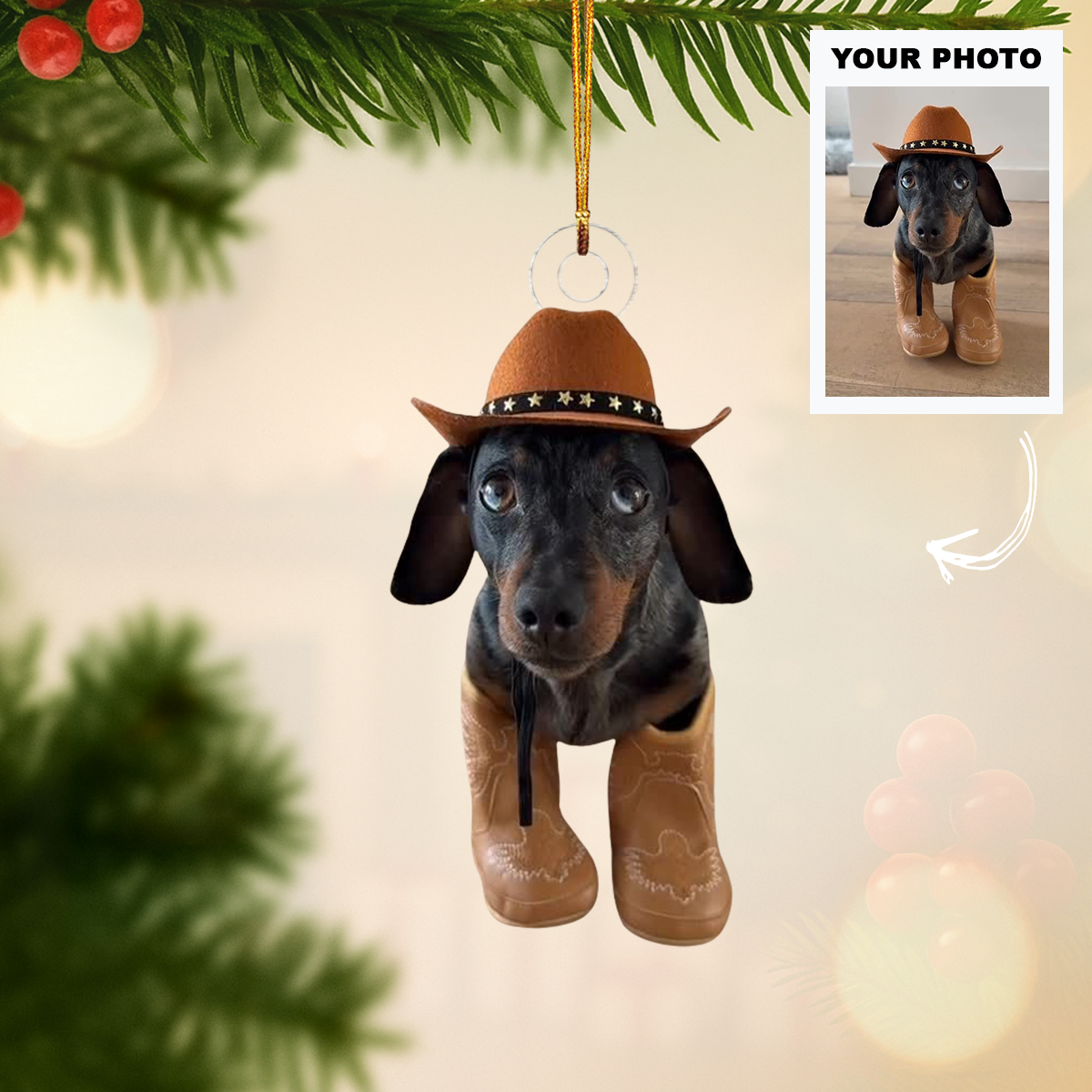 My Pet My Heart Personalized Photo Mica Ornament Customized Your Photo Ornament Christmas