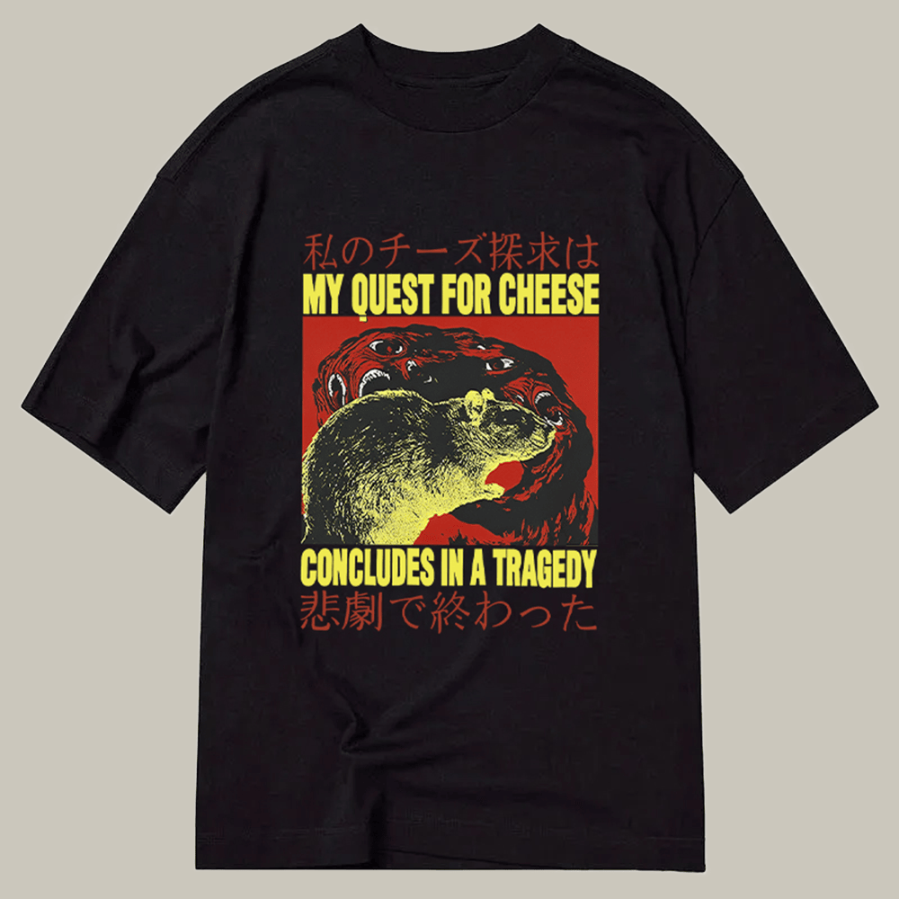 My Quest For Cheese Rat Japanese Classic T-Shirt Animal Themed Meme Shirt Gift Ideas