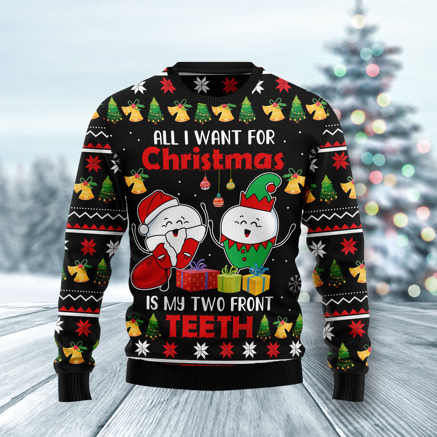 My Two Front Teeth Ugly Christmas Sweater Xmas Clothing Funny Christmas Gifts For Kids