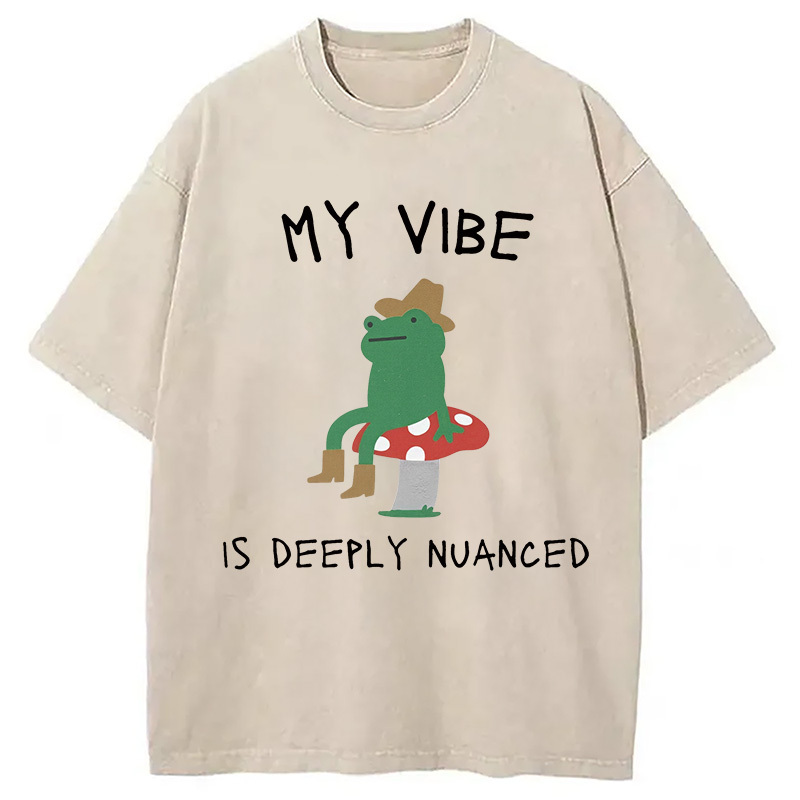 My Vibe Washed T-Shirt Soft Comfortable Daily T Shirt Gifts For Brother