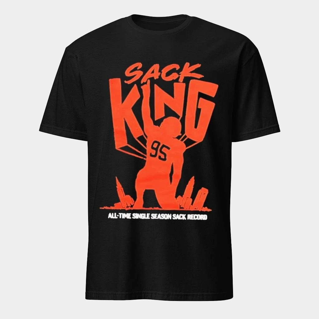 Myles Garrett Cleveland Browns Sack King All Time Single Season Sack Record T-shirt Fan Merch