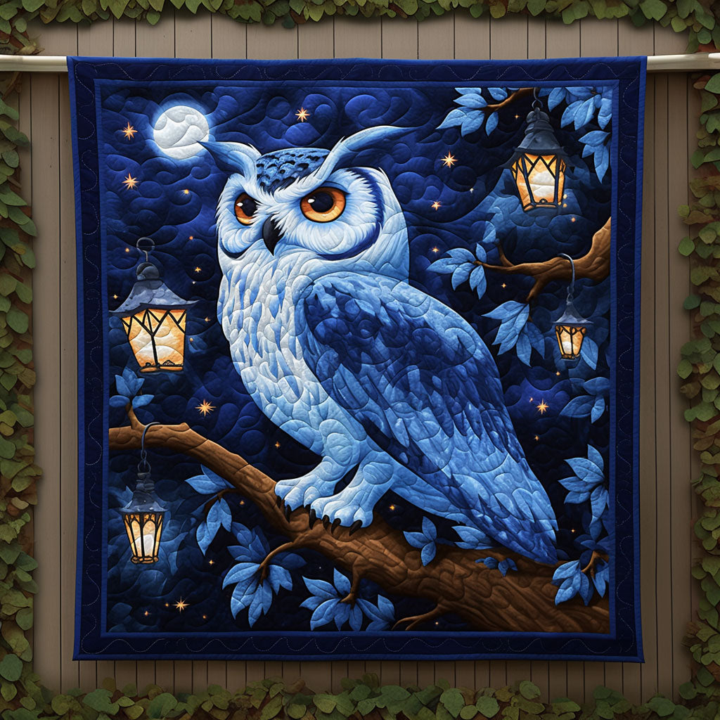 Mysterious Blue Night Owl Quilt Practical Quilt Blanket Gift for Comfort and Style
