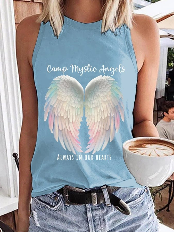 Mysterious Camp Angels Are Forever in Our Hearts Tank Top Gifts For Women's