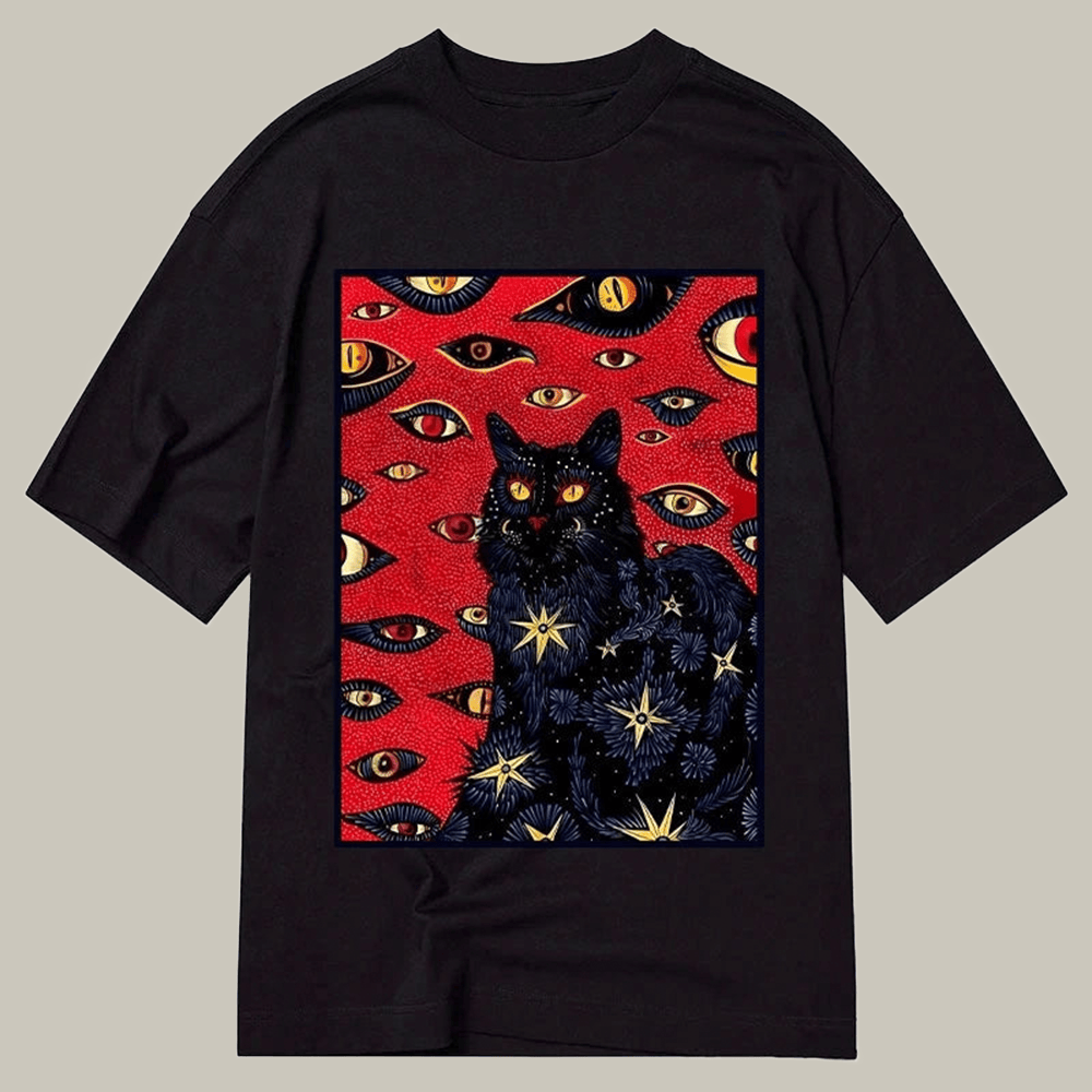 Mysterious Cat Classic T-Shirt Fantasy Themed Cat Gifts For Fantasy Lovers