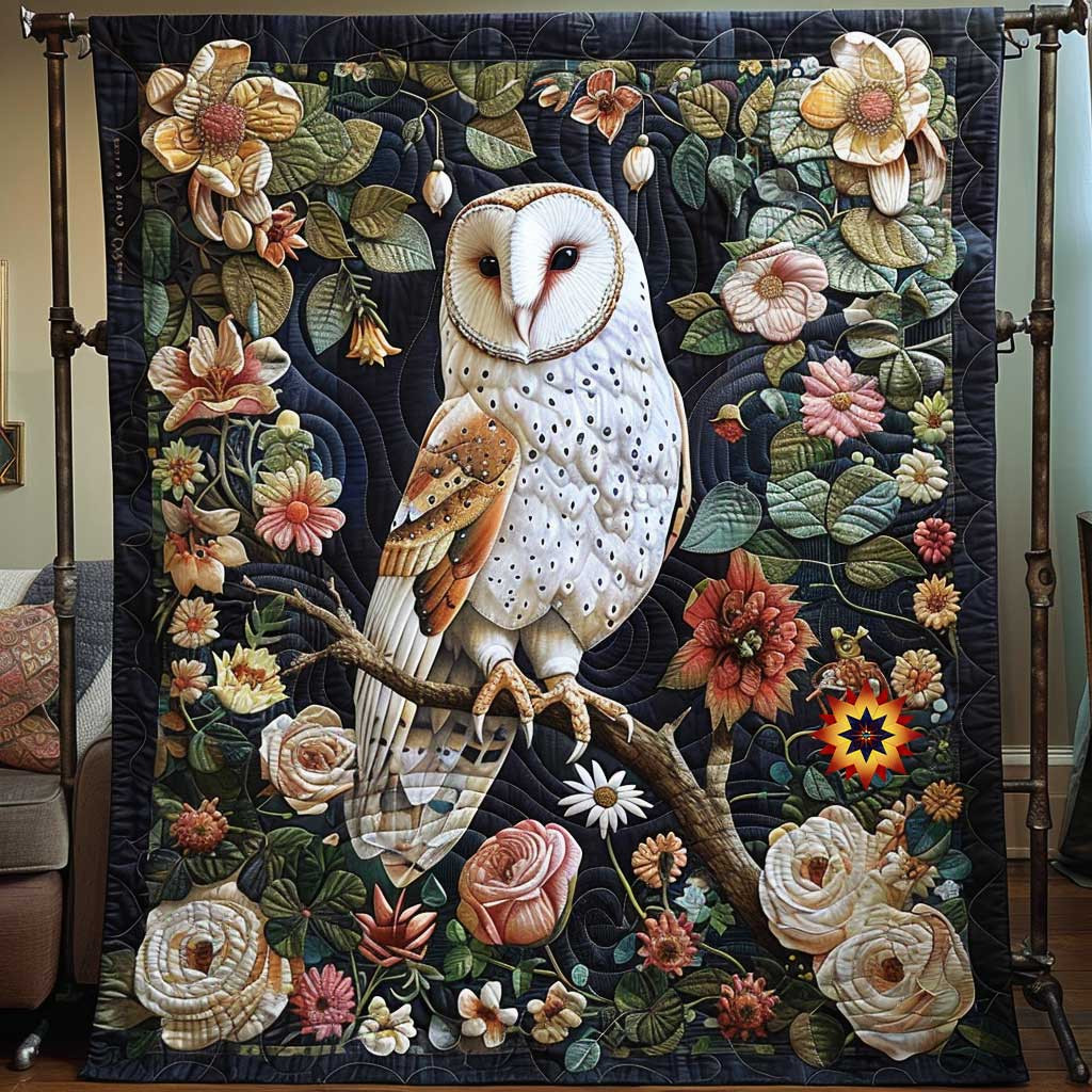 Mysterious Forest Owl Holiday Xmas Quilt Blanket Good Christmas Gifts For Girlfriend