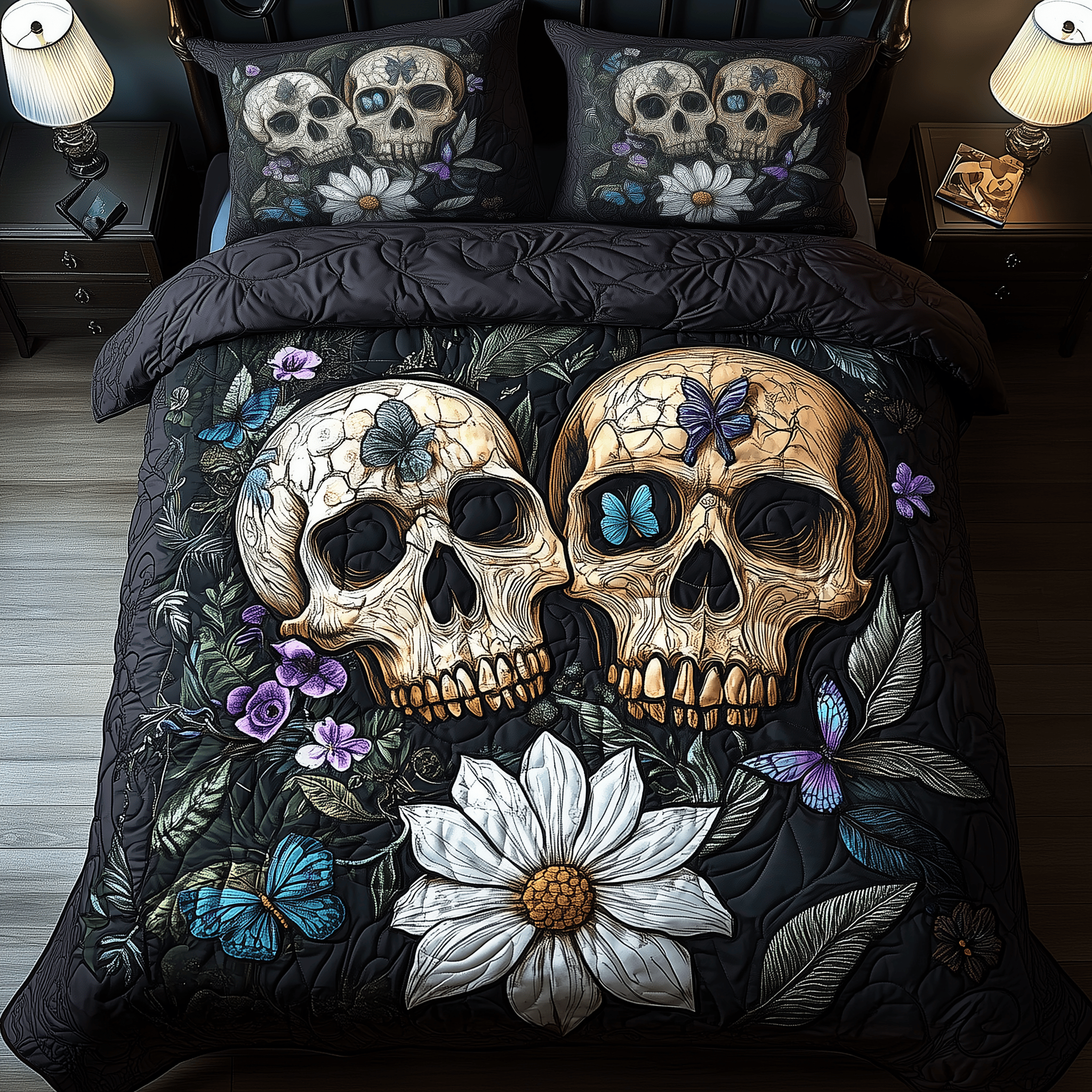 Mysterious Garden Quilted Bedding Set Christmas Bedding Set Top Christmas Gifts 2024