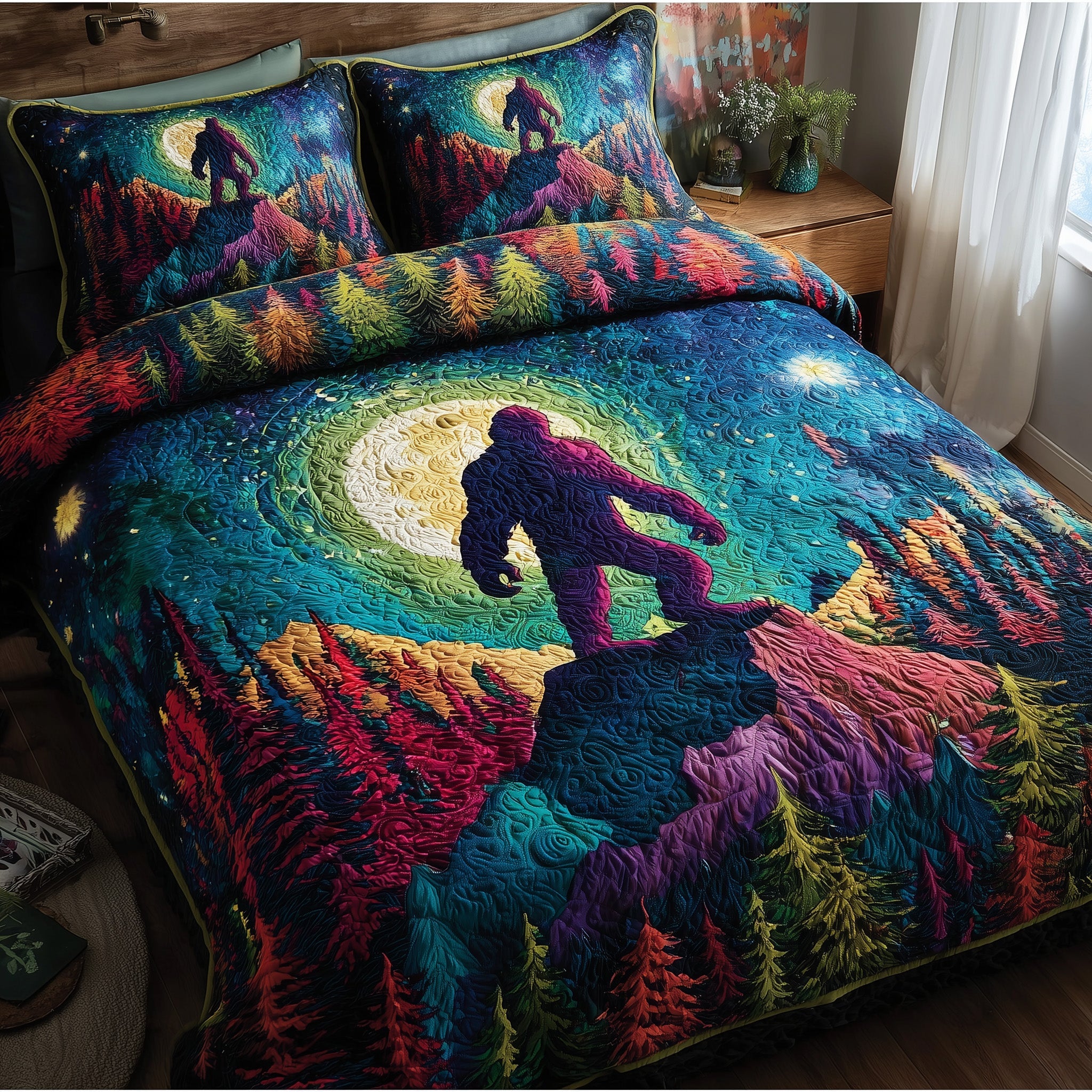Mystic Bigfoot Quilted Bedding Set Soft & Smooth