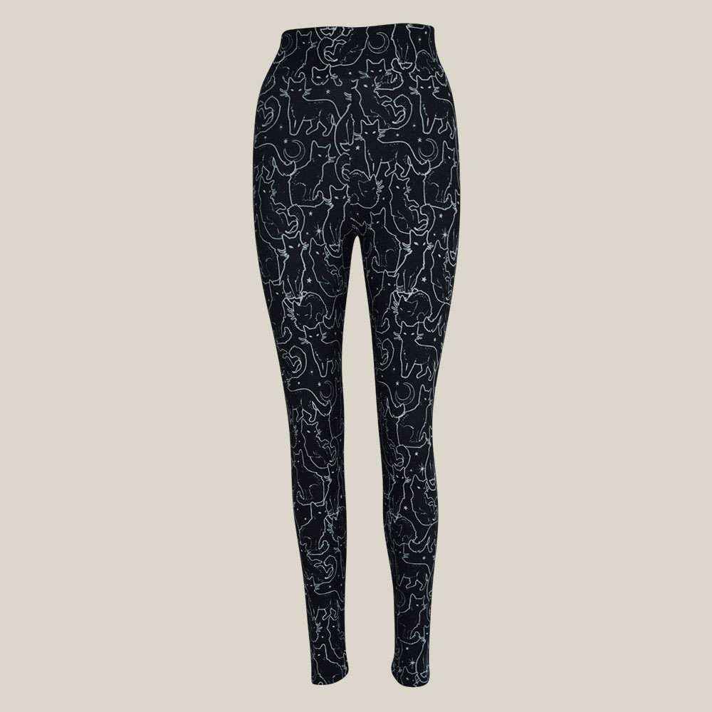 Mystic Cat Legging Animal Themed Womens Gym Leggings Cat Lovers Presents