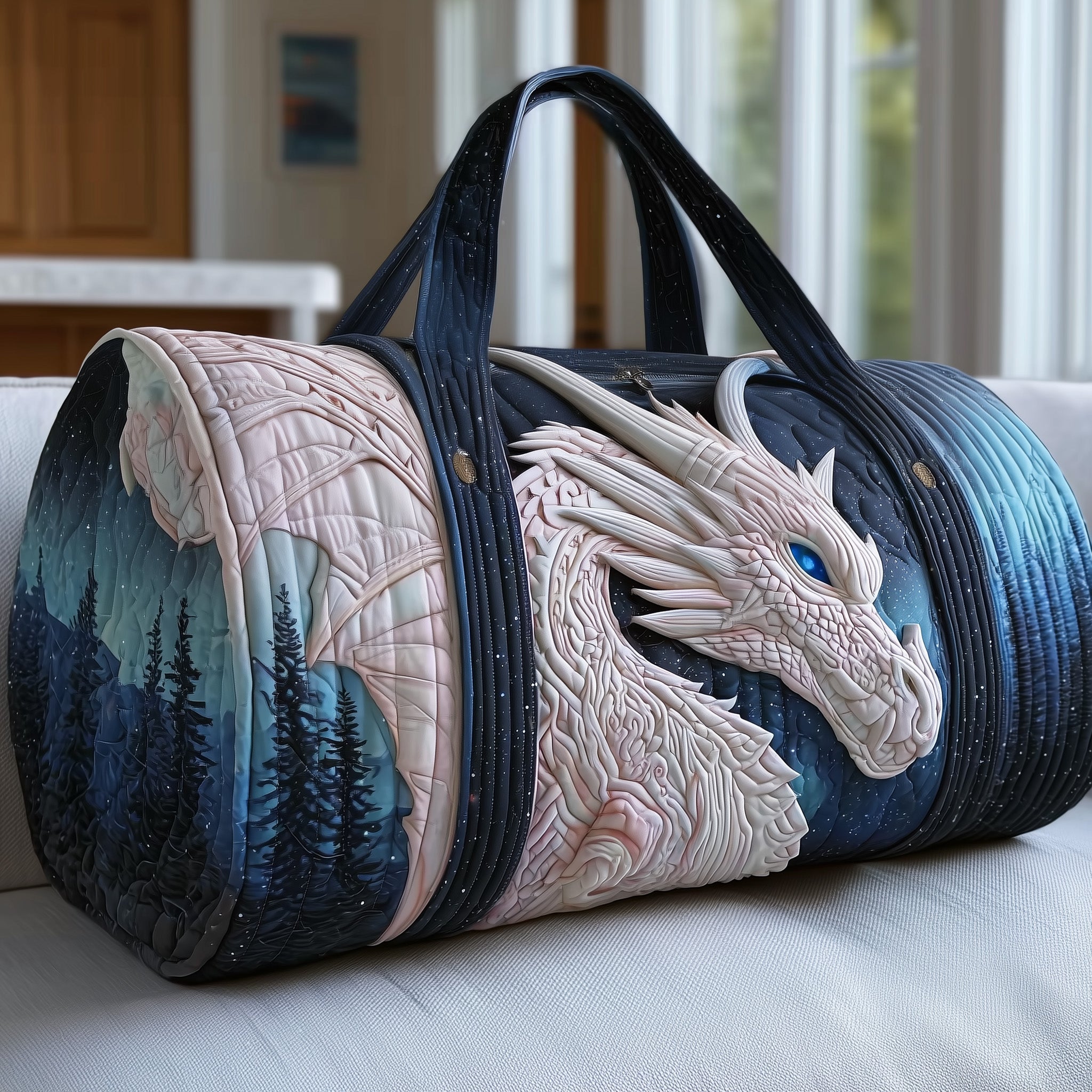 Mystic Dragon Quilted Duffle Bag Christmas Gift Idea
