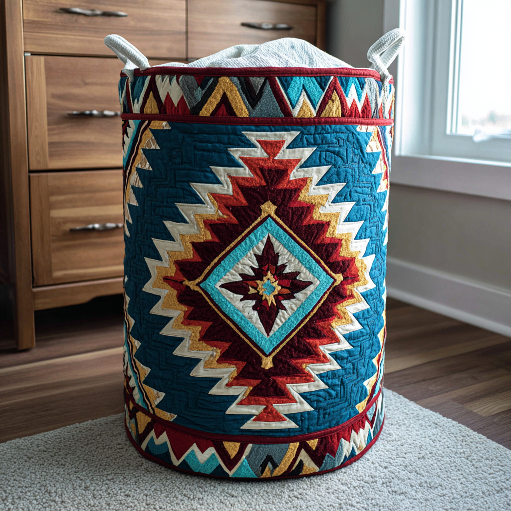 Mystic Echo Quilted Laundry Basket Valentine's Day Merch Gift
