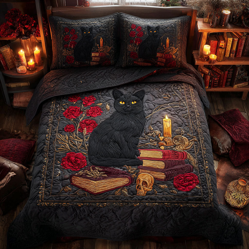 Mystic Flame Quilted Bedding Set Premium Duvet Cover Gift Set for Mom or Grandma