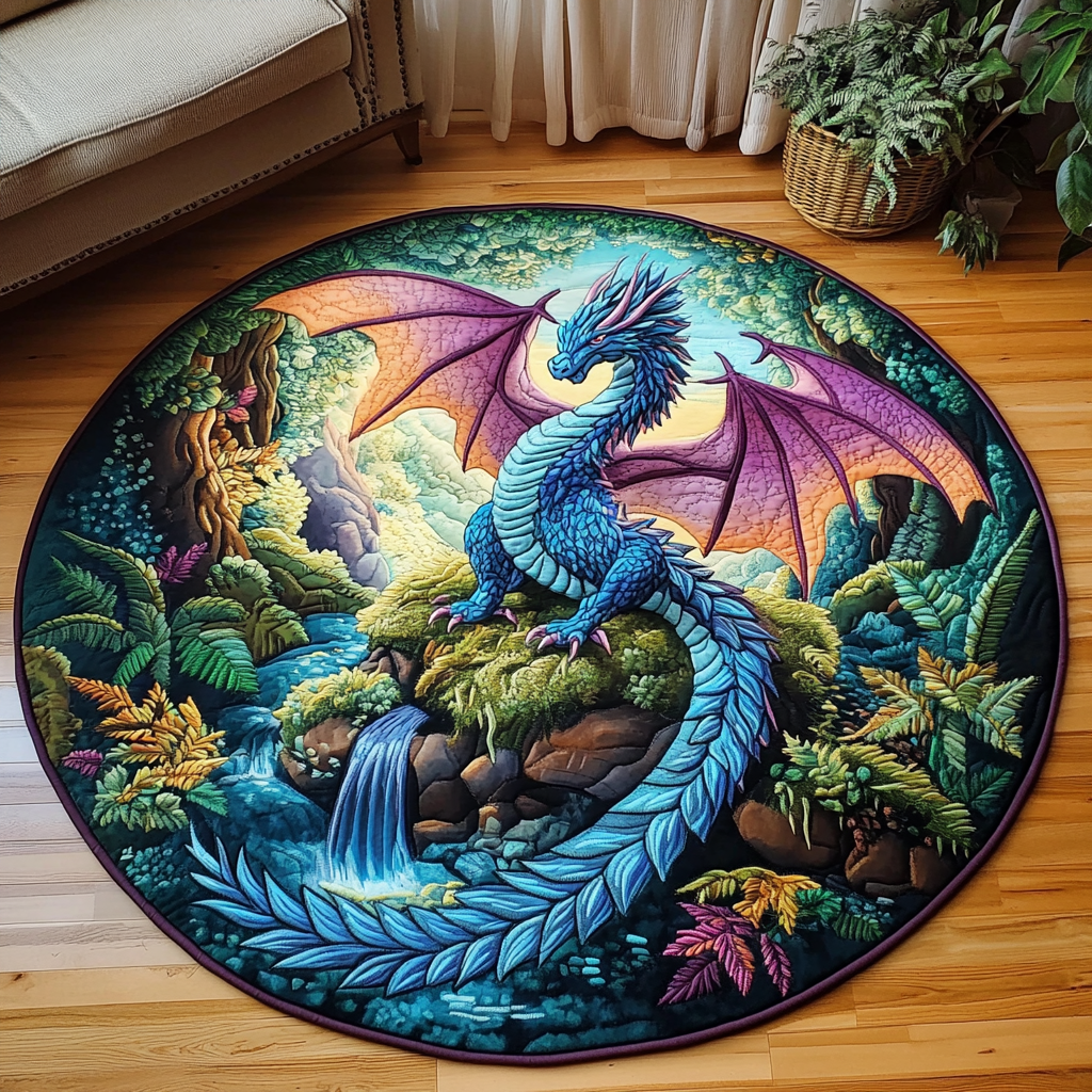 Mystic Flight Quilted Round Mat Entryway Design Ideas Dragonfly Gifts For Lady