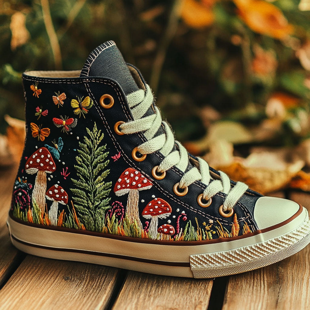 Mystic Forest Canvas High Tops Merch For Teens