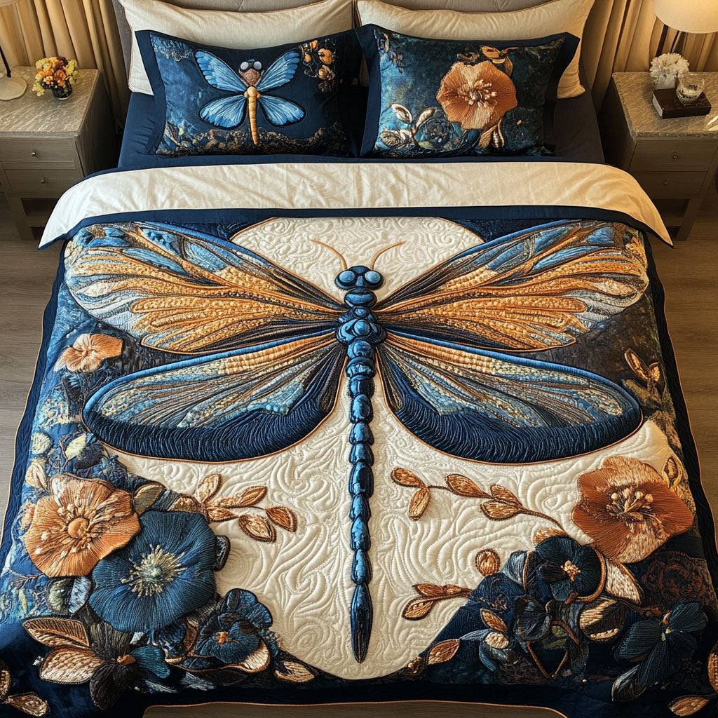 Mystic Harmony Quilted Bedding Set Bed Decor Ideas Unusual Dragonfly Gifts