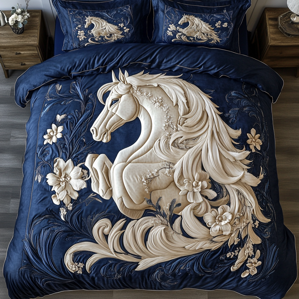 Mystic Horse Quilted Bedding Set Best Comforter Sets Cool Horse Gifts