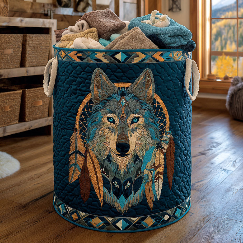 Mystic Howl Quilted Laundry Basket Soft and Durable Quilted Storage Basket for Laundry Room