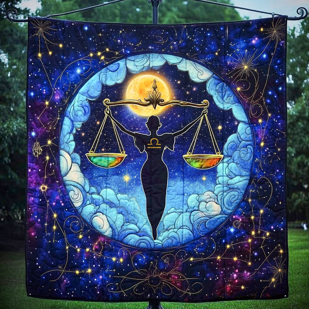 Mystic Libra Goddess Quilted Blanket Christmas Throw Blanket Libra Gift Ideas