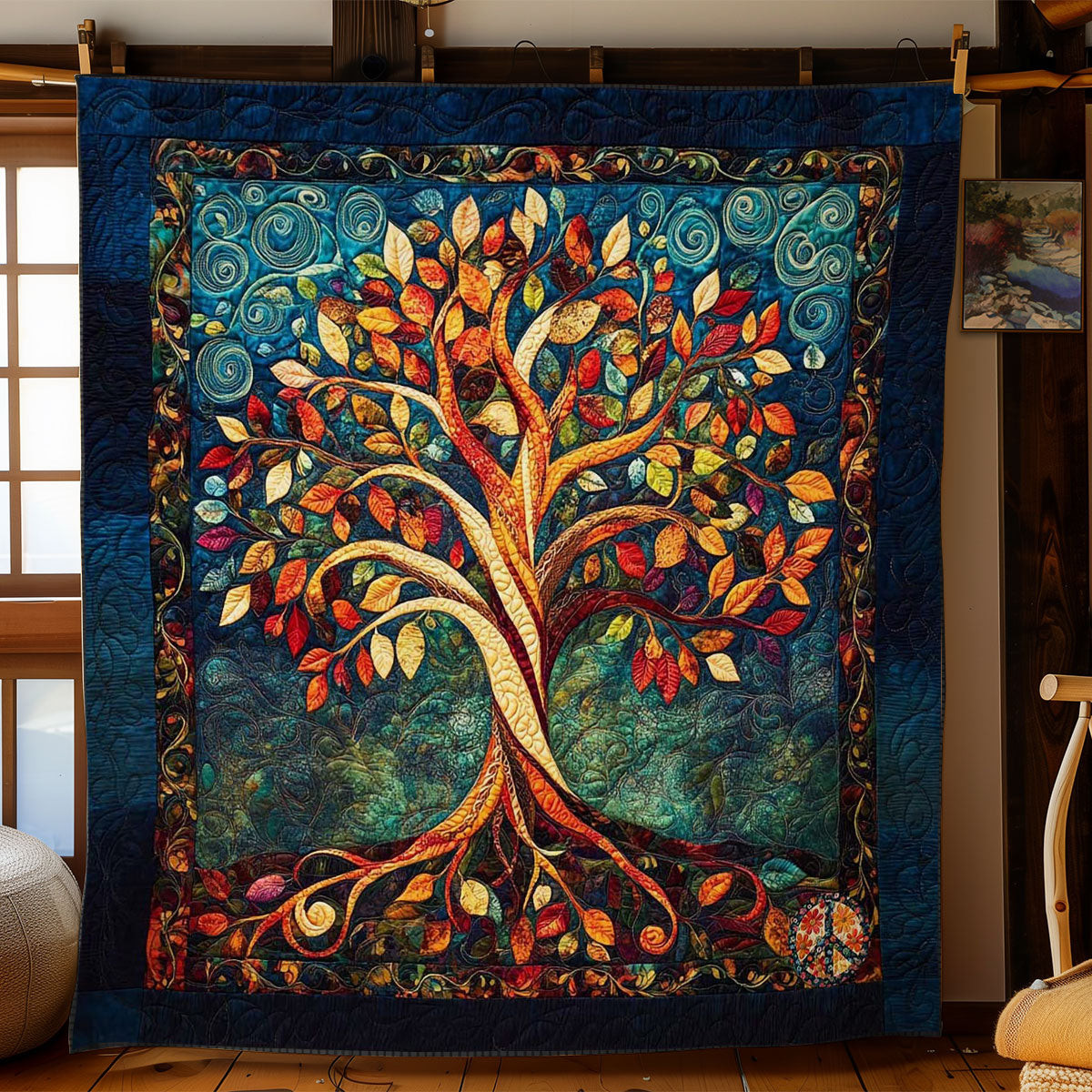 Mystic Life Tree Quilt Blanket Throw Blankets For Couch Useful Gift for Grandma