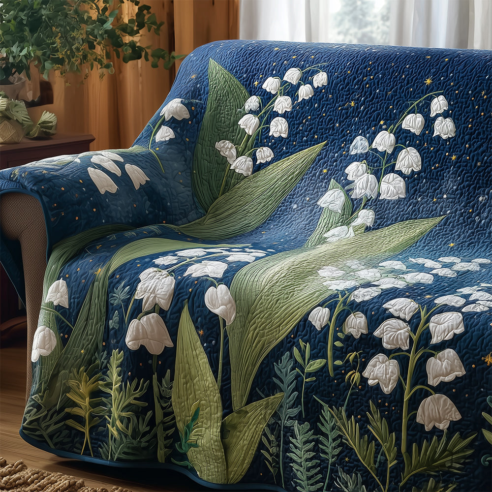 Mystic Lily Meadow Quilted Sofa Cover Home Decorattions Best Friend Gifts