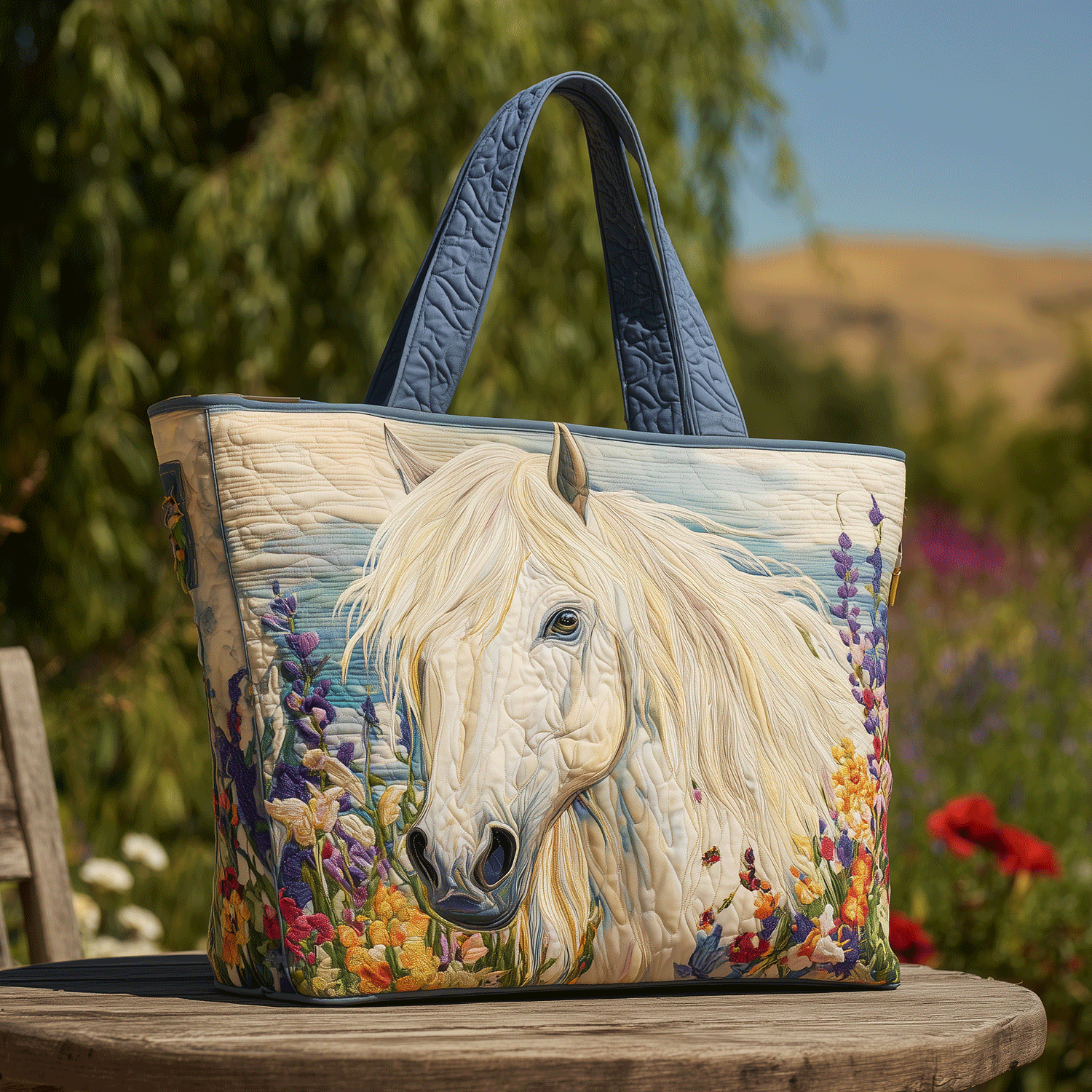 Mystic Mane Horse Quilted Tote Bag Gifts For Horse Lovers