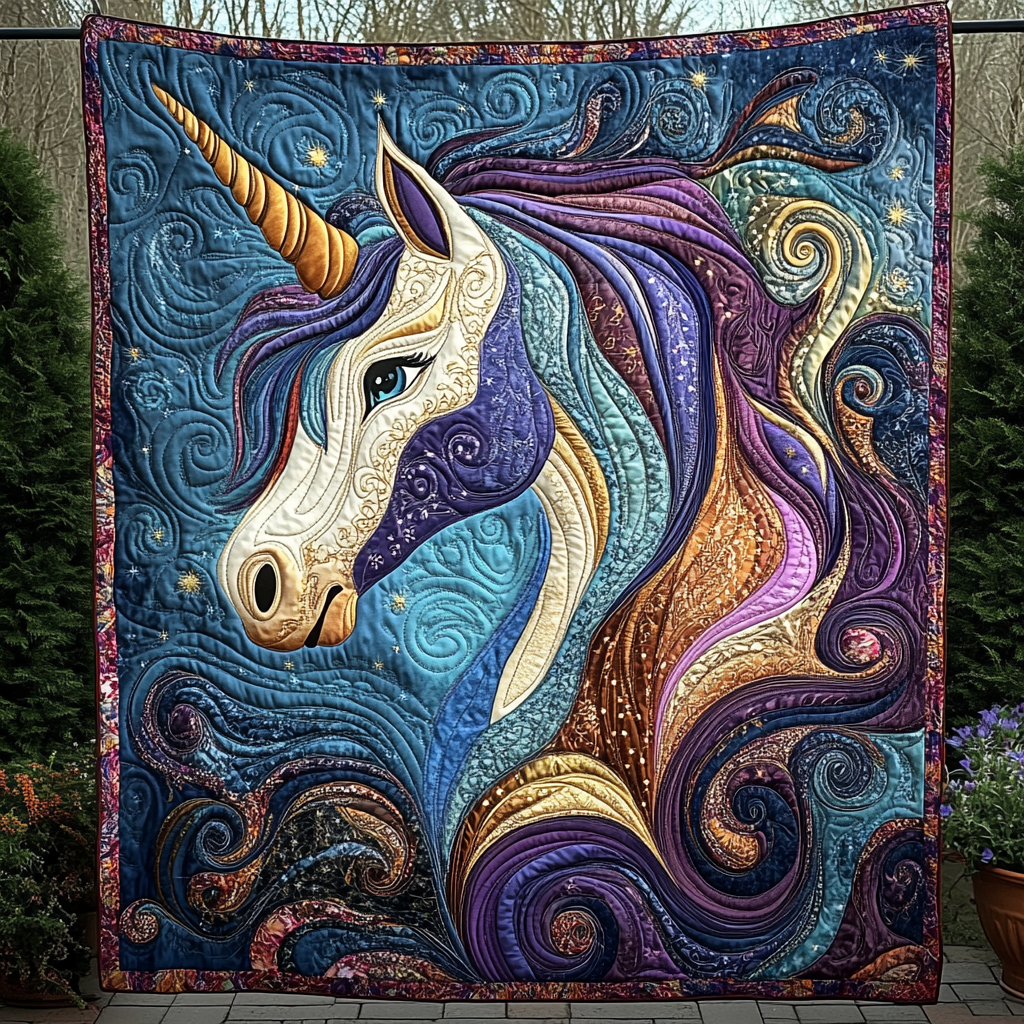 Mystic Mane Quilted Blanket Unicorn Presents For Adults