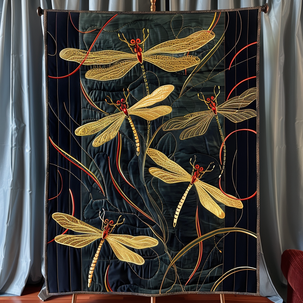 Mystic Marsh Quilted Blanket Unique Dragon Gifts