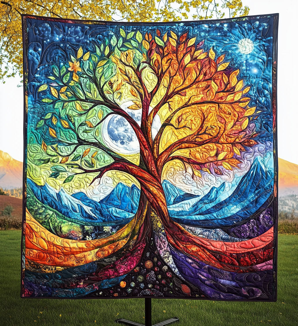 Mystic Meadow Quilted Blanket Tree Of Life Memorial Gift