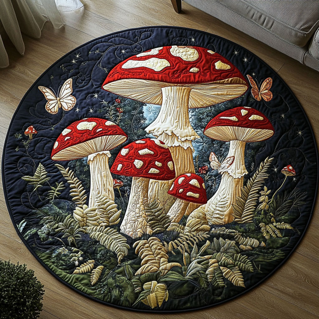 Mystic Meadow Quilted Round Mat Christmas Entry Way Decor Best Christmas Gifts For Your Girlfriend
