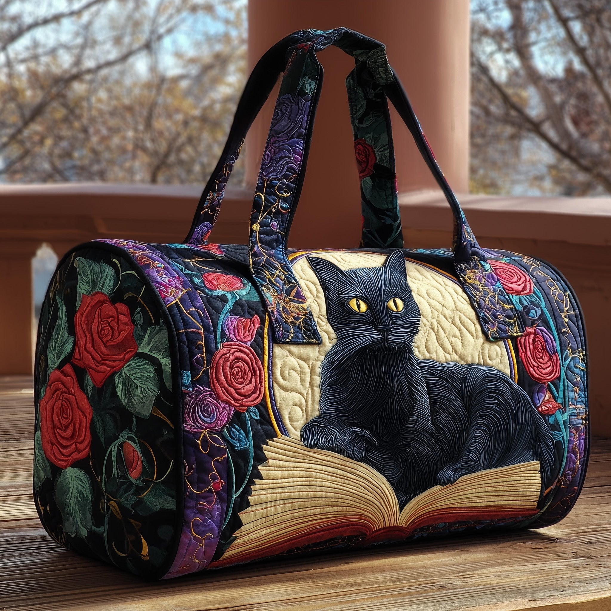 Mystic Meow Quilted Duffle Bag Father's Day Gift Idea