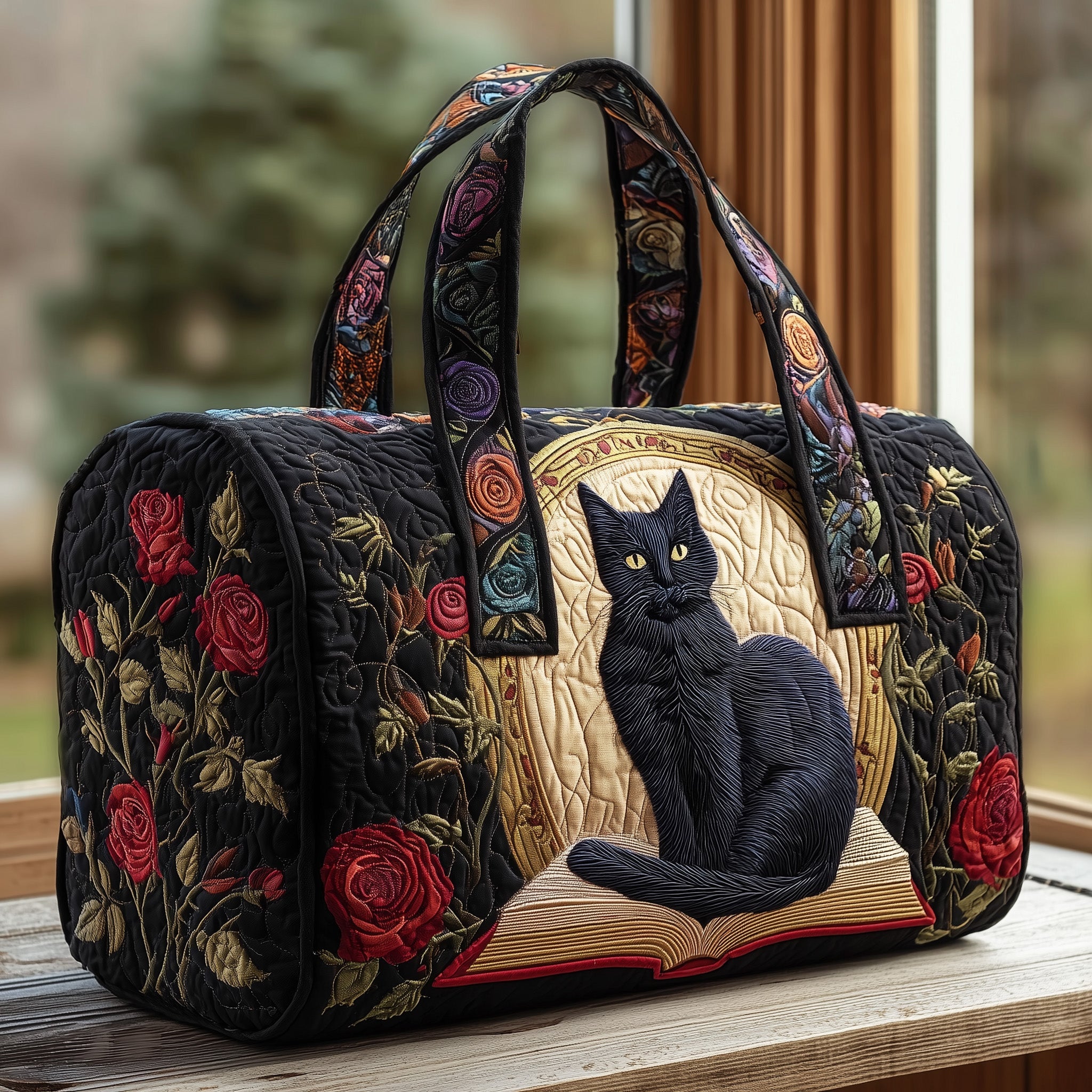 Mystic Meow Quilted Duffle Bag Mother's Day Gift Idea